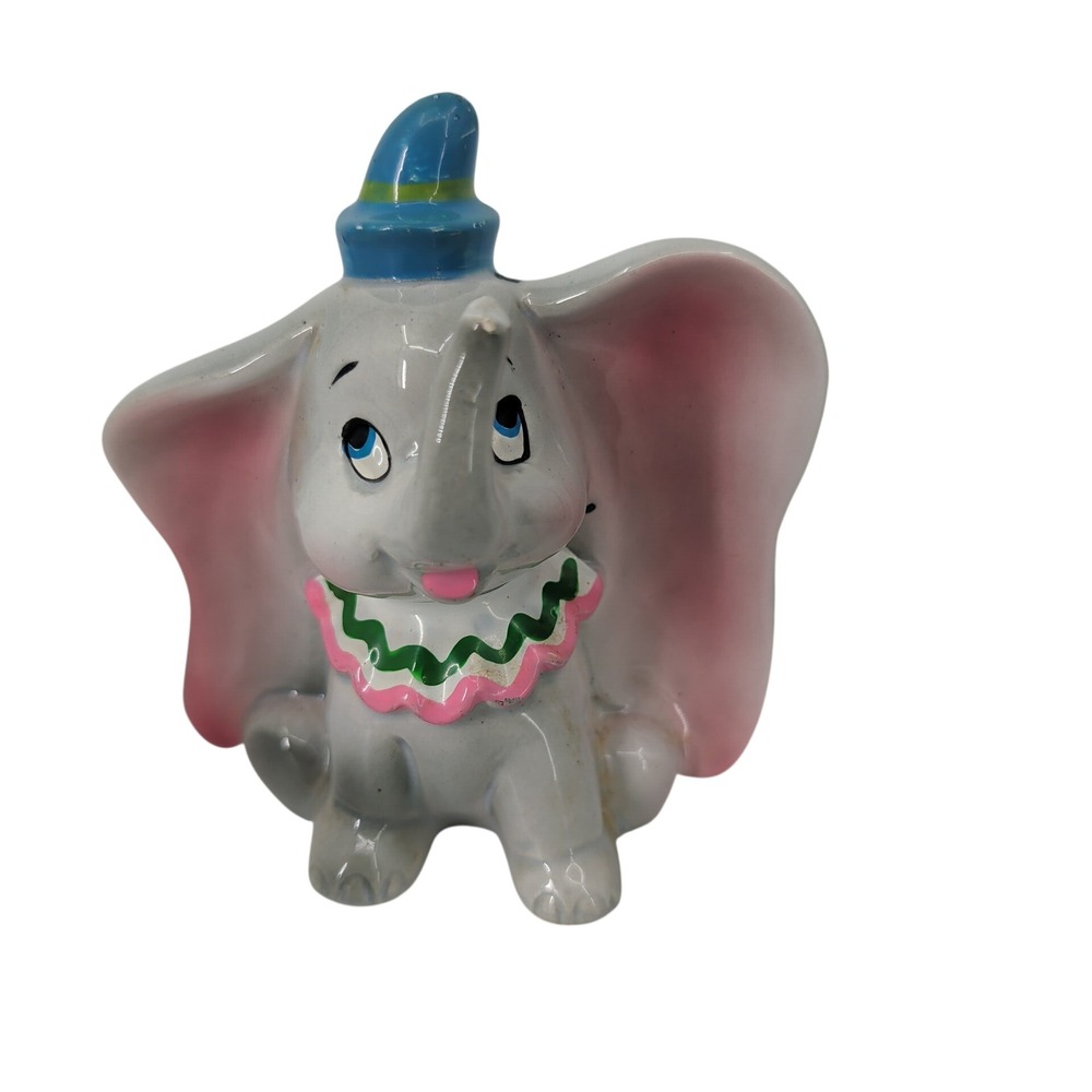 1960's Vintage Walt Disney Productions Dumbo Ceramic Figurine Japan Pink Ears